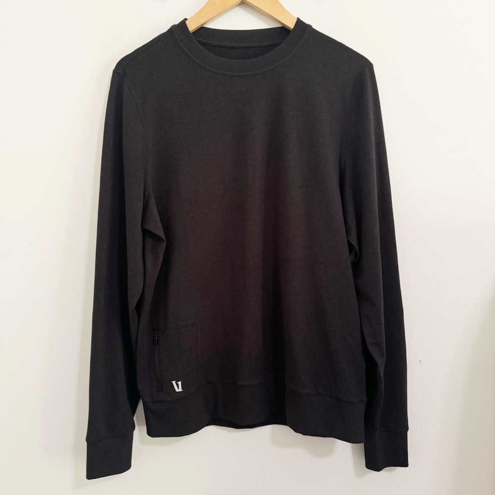 Vuori Men's Black Crewneck Sweatshirt